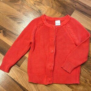 Hanna Anderson ready to go cardigan in color, red pepper size 3T‎